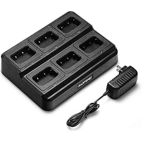 BAOFENG BF-88A Walkie Talkies 6 Way Charger Bulk FRS Radio License-Free Long Range 16 Channels Two Way Radio Pack of 6