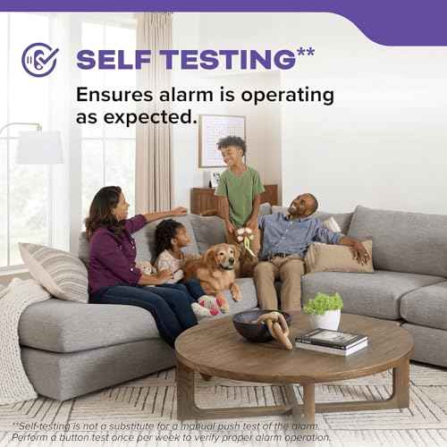 Kidde 10-Year Battery Smoke and Carbon Monoxide Detector, Test/Hush Button, Easy Install, No Wiring Needed, Reliable Fire and CO Safety, Includes Cloth, 30CUD10