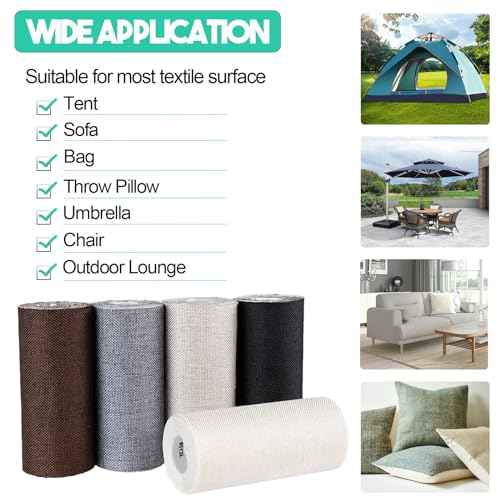 Canvas Repair Tape,Fabric Repair Patch,4¡¿70 Inches,Outdoor Gear Patch, Waterproof,Self-Adhesive for Repairing Boat Covers,Tents,Sofas,Patio Umbrellas,Lounge Chairs,Awnings