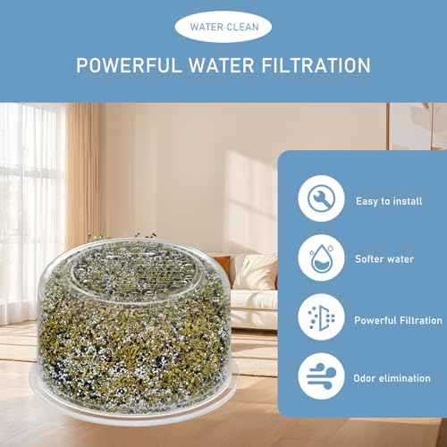 Shower Head Filter Replacement Cartridge Compatible with All Canopy Handheld & Fixed Filtered Shower Head, Shower Filter For Hard Water, 4 Pack