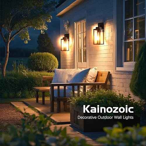 Outdoor Wall Light Fixtures Anti-Rust Porch Lights Outdoor Waterproof Exterior Lighting Fixtures Wall Lantern for Patio Front Door Garage - 2 Pack