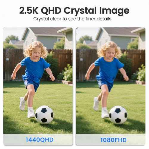 2.4G/5G WiFi 6 Wireless Outdoor/Indoor Security Camera, Solar Powered 2.5K 4MP, Cloud/SD Storage, Color Night Vision, AI Human Detection, Spotlight & Siren, 2-Way Talk, Dual Band, IP65