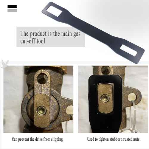 3333 Earthquake Survival Tool, Emergency Gas Shut Off Wrench,Main Gas Valve Shut-Off Tool, Black(Gas Shut Off Wrench 1Pcs)
