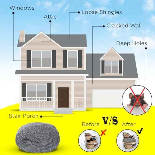 Wool - 2 Pack 3" x 10ft Steel Wool with Gloves, Ideal for Sealing Gaps and Holes in Home, Garage, Pipes, and Vents