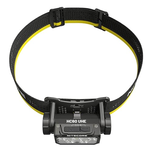 Nitecore HC60 UHE 1600 Lumen Headlamp, USB-C Rechargeable with White and Red Beams for Night Runing, Camping, Hiking, Hunting, and Industrial Work Sticker