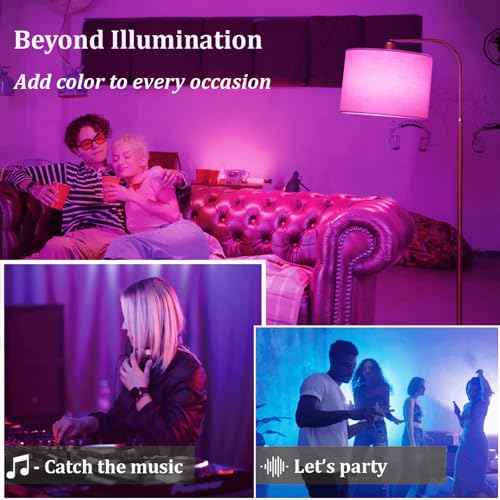 Gold Floor Lamp with Remote Control, 1200 Lumens Adjustable Height Dimmable Arc Floor Lamp for Living Room, Modern Gold Standing Lamp for Bedroom, Office, LED Smart Bulb Included