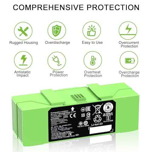 Dentsing 14.4V ABL-F Battery for iRobot Roomba i3 i3+ 3150 i4 i4+ 4150 i7 i7+ j7 j7+ 7158 7150 7550 7558 i8 and e5 5150 e5150 e6 e6198 Replacement Battery for Roomba i & e & j Series 64.2Wh 4460mAh