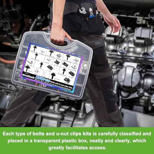 mxuteuk 260PCS U-Nut Clips & Automotive Body Fender Bolts Kit,for Most Cars Fender,Engine Undertray Cover, Engine Cover & Bumper Fender Liner