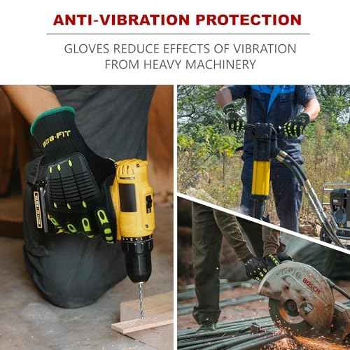 Anti Vibration Work Gloves,ISO 10819:2013 Certified | Shock-Proof Impact Reduction Safety Gear