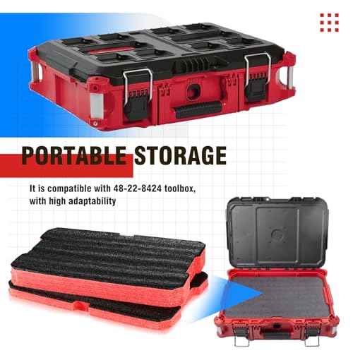 Pangda 2pcs Foam Inserts Compatible with 48-22-8424 Foam Pads Layered Tool Box for Cases Packing Padding Toolbox Storag
