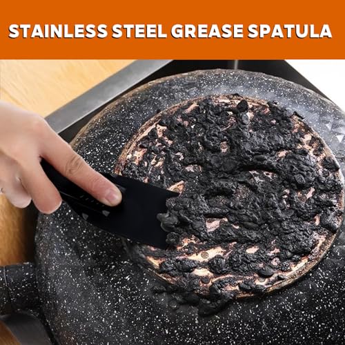 8PCS Plastic Putty Knife Scraper, 2 Inch Black Flexible Plastic Scraper Tool Paint Scrapers Tool Spreader Spackle for Taping Drywall Wall Painting Spackling Patching