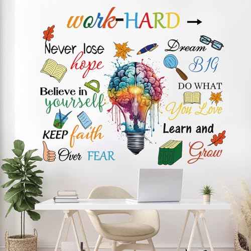 Vinyl Woll Quotes Stickers Inspirational Quotes Office Decals Positive Word Wall Decals Spiritual Sayings Wall Lettering Wall Stickers for for Bedroom Living Room Office Bathroom