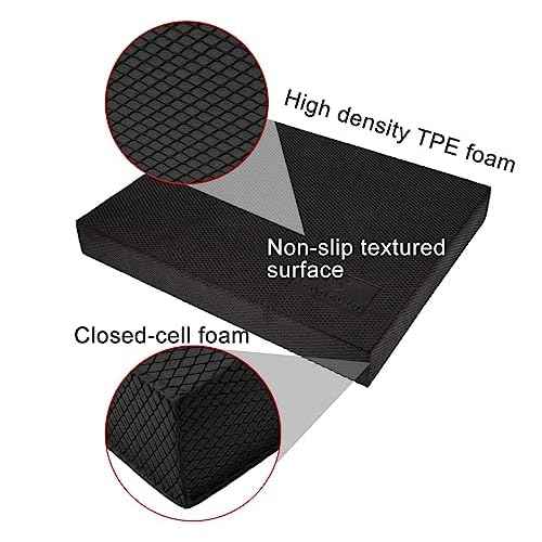 Balance Pad, Non-Slip Foam Mat & Ankles Knee Pad Cushion for Physical Therapy, Rehabilitation, Core Balance and Strength Stability Training, Yoga & Fitness, 15.7 x 13 x 2 Inch