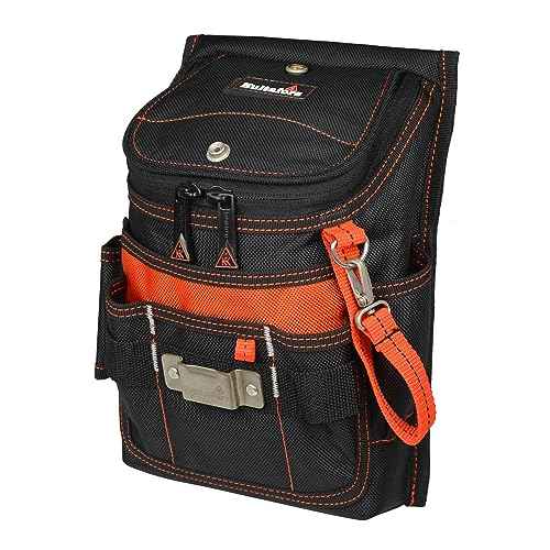 Hultafors Work Gear HT5124 Medium Ziptop Utility Pouch, Heavy Duty Ballistic Polyester, Double-Pull Zipper, Large Front Panel Pocket