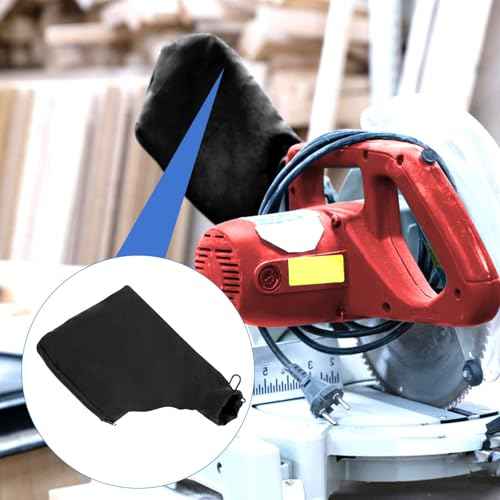 2 Pcs Black Dust Collection Bag for Miter Saw Table Saw Miter Saw with Zipper and Wired Adjustable Stand Wired Stand Miter Saw Accessories for 255 Model Belt Sander Parts Diagonal Saw Miter