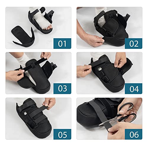 GHORTHOUD Forefoot Off-Loading Post Op Shoe Closed Toe Medical Walking Boot for Broken Toe Orthopedic Foot Brace for Post Bunion Hammertoe Surgery Brace (S)