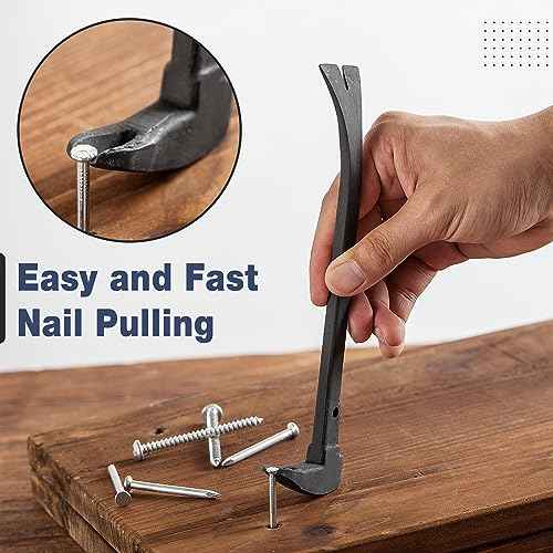 Bates- Cats Paw Nail Puller, 8-Inch, Pry Bar, Mini Pry Bar, Small Pry Bar, Flat Pry Bar, Pry Bars, Tool Pry Bar, Hammer Pry Bar, Crowbar, Nail Puller Tool, Cat Paw, Crowbar Tool, Mini Crowbar