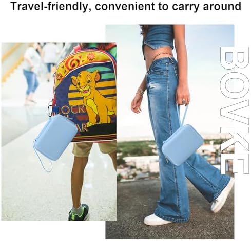 BOVKE Carrying Case for iHealth Track Smart Upper Arm Blood Pressure Monitor, iHealth Bluetooth Blood Pressure Machine Case, Blue