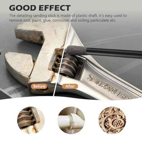 SCOTTCHEN Sanding Sticks Matchsticks Fine Detailing Sanding Grits 120/180 and 400/800-10 Pack