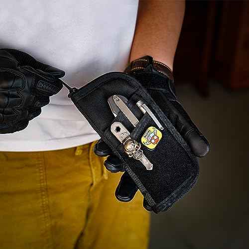 VIPERADE VE7 Tool Pouch for Men Nyon Small EDC Pouch with 4 Pockets Utility EDC Organiser with Patch Area DIY Best Protective Bag for Gears