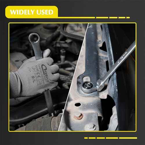 EMENTOL 27PCS Extra Long Flex Head Ratcheting Wrench Set, CR-V, Double Box End Ratchet Wrench Set with 8mm - 22mm, E8 - E22, 1/4", 3/8", 1/2" Socket Adapters Replacement Heads