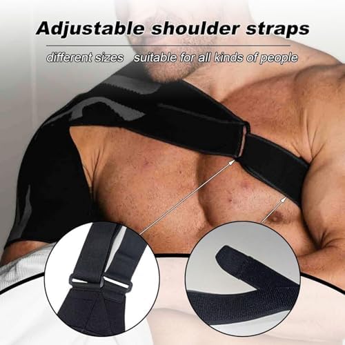 Anaconda Shoulder Brace for Men, Adjustable Compression Support Rotator Cuff Shoulder Support for Men and Women Pain Relief, Shoulders Compression Sleeve, Fits Left and Right Arm