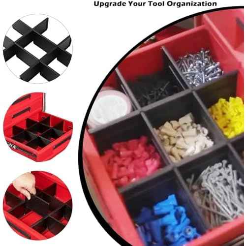 48-22-8473 Packout Dividers For Milwau-kee Packout 3 Drawer Dividers Tool Box (Black-3 Pack)