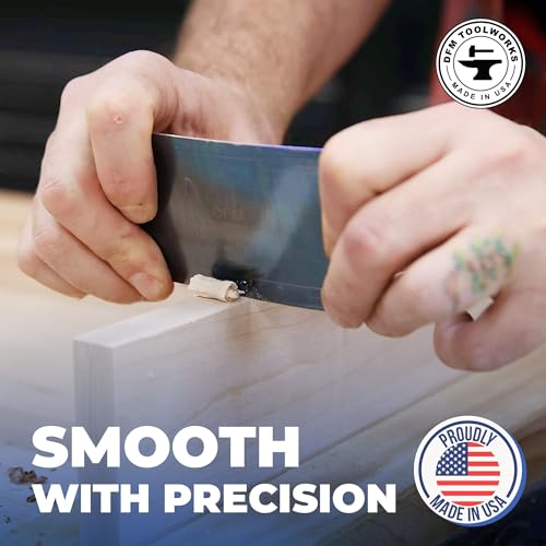 Rectangle Card Scraper - Precision Cabinet Multi-use Scraper for Woodworking, Wood Fine Finishers, Glue Scraper, Quality Handcrafted Card Shaping Tool - Made in USA, 1 Quantity - Blue