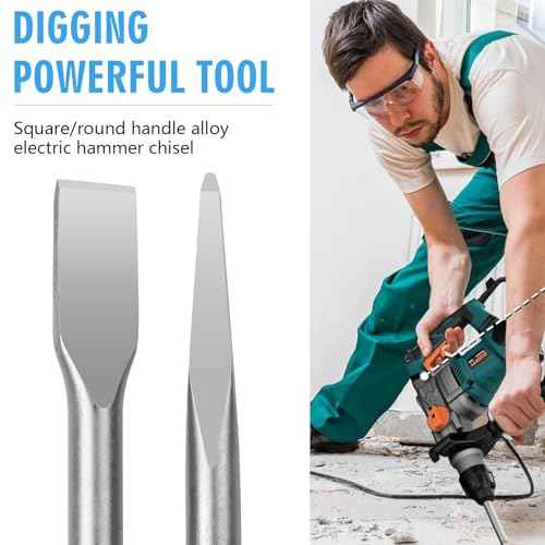 SDS Plus Rotary Hammer Drill Bit and Chisel Set, 5-Piece Set, Concrete Drill Bits 6mm/8mm/10mm, Length 145mm SDS Plus Masonry Drill Bit Set, Suitable for Concrete, Brick, Cement, and Masonry Work