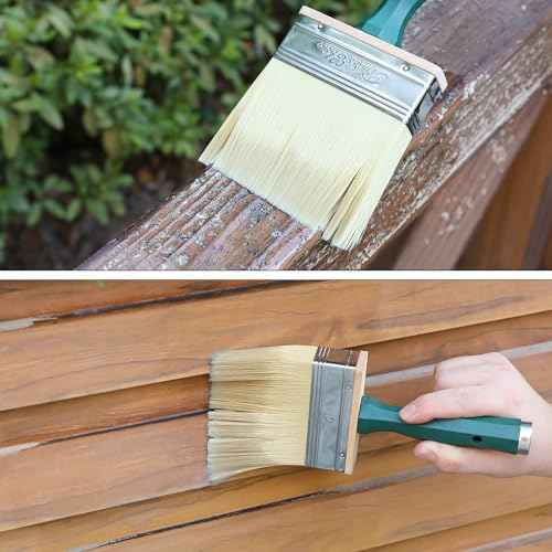 Bates- Deck Stain Brush, 6 Inch, Stain Brushes for Wood, Deck Brush, Large Paint Brushes