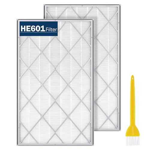 HE601 True HEPA Replacement Filter Compatible with Shark Air Purifier 6 Fan Model HE601 HE602 3-IN-1 HE6FKPET H13 True HEPA for Shark HE601 Air Purifiers