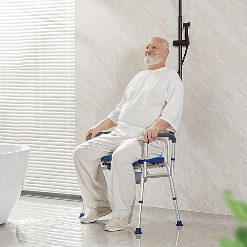 GreenChief Bariatric Shower Chair 700lb Heavy Duty Shower Bench with Extra Wide Seat, Large Shower Seat with Handles for Inside Shower for Elderly Disabled Obesity (Extra Oversize)