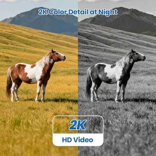 4G LTE Cellular Security Cameras Wireless Outdoor, No WiFi Solar Powered Camera, with SIM Card and 64GB SD Card, 2K Color Night Vision, Pan Tilt 360¡Æ with Smart Motion Detection, 2-Way Talk