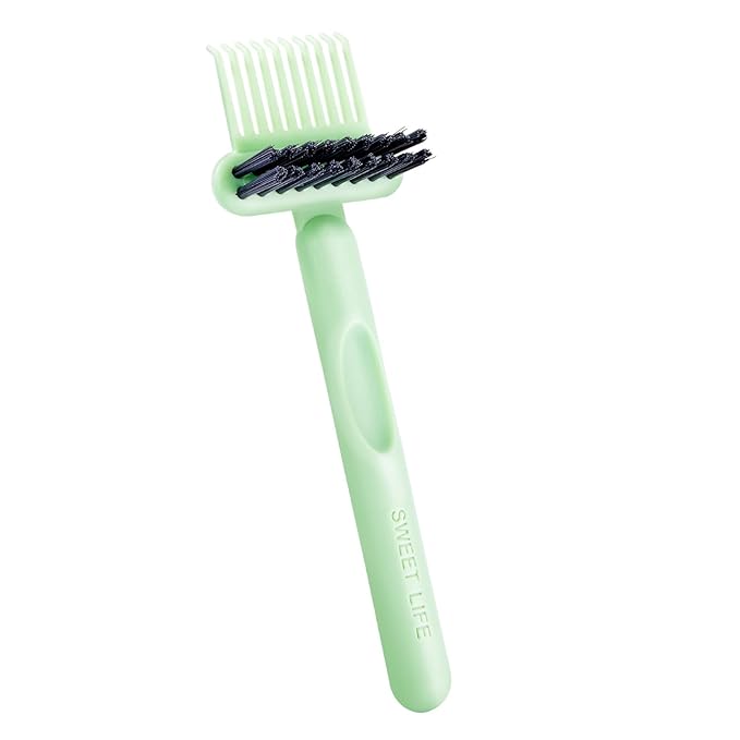 Boar Bristles Hair Brush for Women and Men, Detangling Hair Brush for Smoothing Massage Add Shine, Nylon&Boar Bristles Detangler brush for Hair Healthy (Cleaner-Green)