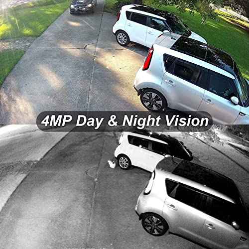 Anpviz 4MP PoE IP Bullet Camera with Microphone/Audio, IP Security Camera Outdoor Indoor, Night Vision 65ft, Waterproof IP66, 108¡Æ Wide Angle 2.8mm Lens, 24/7 Recording, NDAA Compliant (U Series)