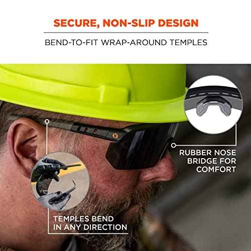 Ergodyne Skullerz AEGIR Anti Scratch Safety Glasses, Anti-Fog, ANSI z87.1