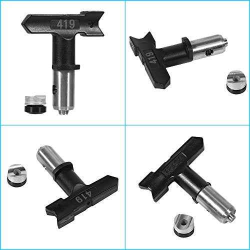 Airless Spray Gun Tip Multi Series Tungsten Steel Reversible Gun Paint Nozzle Tip Head (Size : 419#)