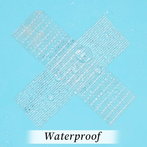 2 Pack Clear Duct Tapes Heavy Duty, Transparent Duct Tape Waterproof Tape High Performance Weather Resistant Tapes Industrial Grade for Residential, Commercial (1 in x 22 Yards)
