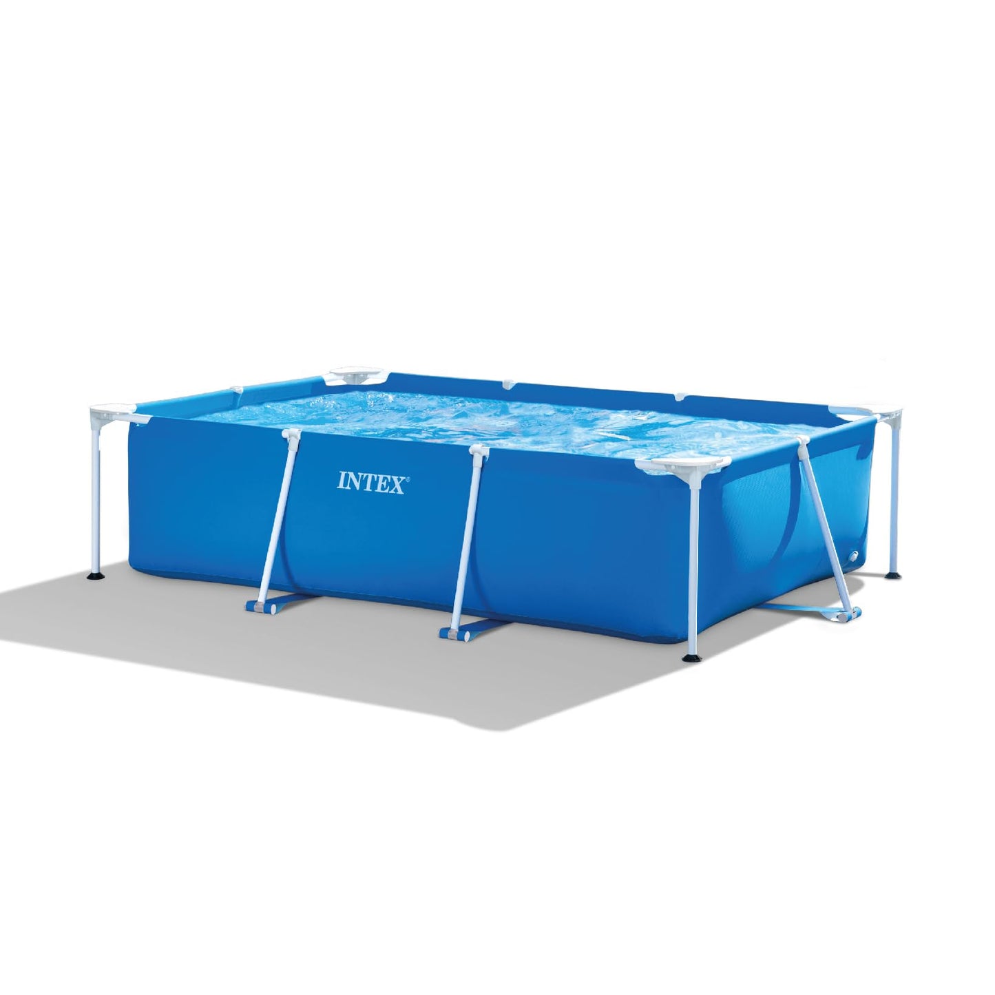 INTEX Rectangular Frame 8 ft 6 in x 5 ft 3 in x 25 in Above Ground Pool, Swimming Pool with Steel Frame, Pump Not Included