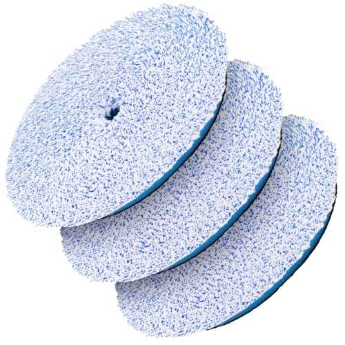 Microfiber Polishing Pad, 3Pcs 5Inch 125mm Microfiber Cutting Finishing Disc with Hook & Loop Backing for Car Buffer Polisher Cutting Buffing Waxing and Polishing