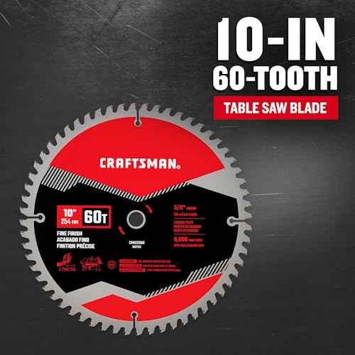 CRAFTSMAN 10 in Table Saw Blade 60 Tooth with 5/8 in Arbor (1 Pack) (CMAS21060)