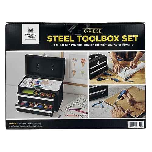 Member's Mark 11" Toolbox with 5 Piece Tool Set - Black