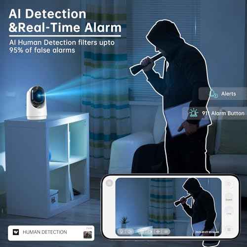 Security Camera Indoor Cam-2K 360¡Æ WiFi Cameras for Home Security,Pan & Tilt,Pet/Dog/Baby Camera with Phone app,2-Way Audio,Night Vision,24/7 Cloud & Micro SD Card Storage 2 Pack