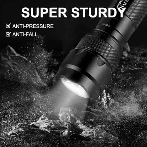ULTRAFIRE WF-502B LED Tactical Flashlight, 5 Modes 1000 High Lumens Flashlight Torch with Duty Belt Flashlight Holster, UFB26, Bicycle Mount, USB Charger