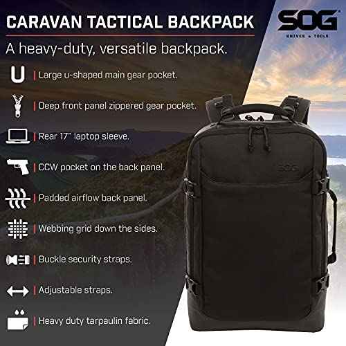 SOG Caravan Backpack, Black