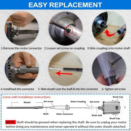 Replacement for Foredom Flexshaft S-93 Inner Shaft Cable & S-77 Outer Sheath Set for CC LR S SR TX Series Rotary Motors Jewelry Tool Maintenance Kit, 39¡± Long