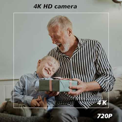 Hidden Clock Camera - Full HD 4k Wireless Camera - WiFi Nanny Cam for Home Indoor Security - WiFi & Bluetooth Connection Full Color Night Vision Motion Detection with App Live Feed
