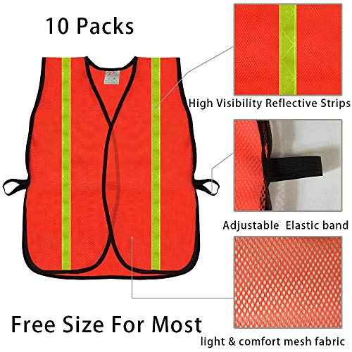 zojo High Visibility Safety Vests,Adjustable Size,Lightweight, Wholesale Reflective Vest for Outdoor Works, Cycling