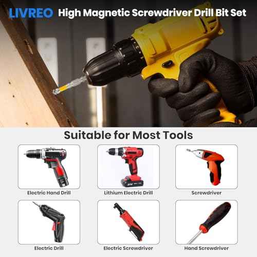 High Magnetic Screwdriver Drill Bit Set, K5 Impact Resistant Non Slip Bit, Strong Magnetic Drill Bit Set, Anti-Slip Magnetic Electric Screwdriver Set, 25 50 65 70 90 150mm (6Pcs)