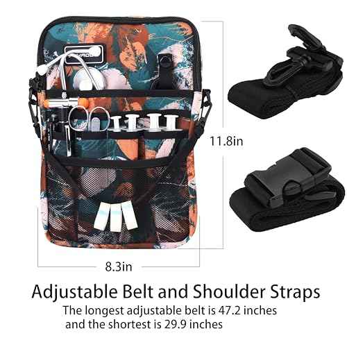 Tuhaoge Nurse Fanny Pack with Tape Holder, Nurse Pocket Organizer for Medical Professionals£¬12 Pockets Nurse Waist Bag£¨THHS-KB-YellowShuYe£©